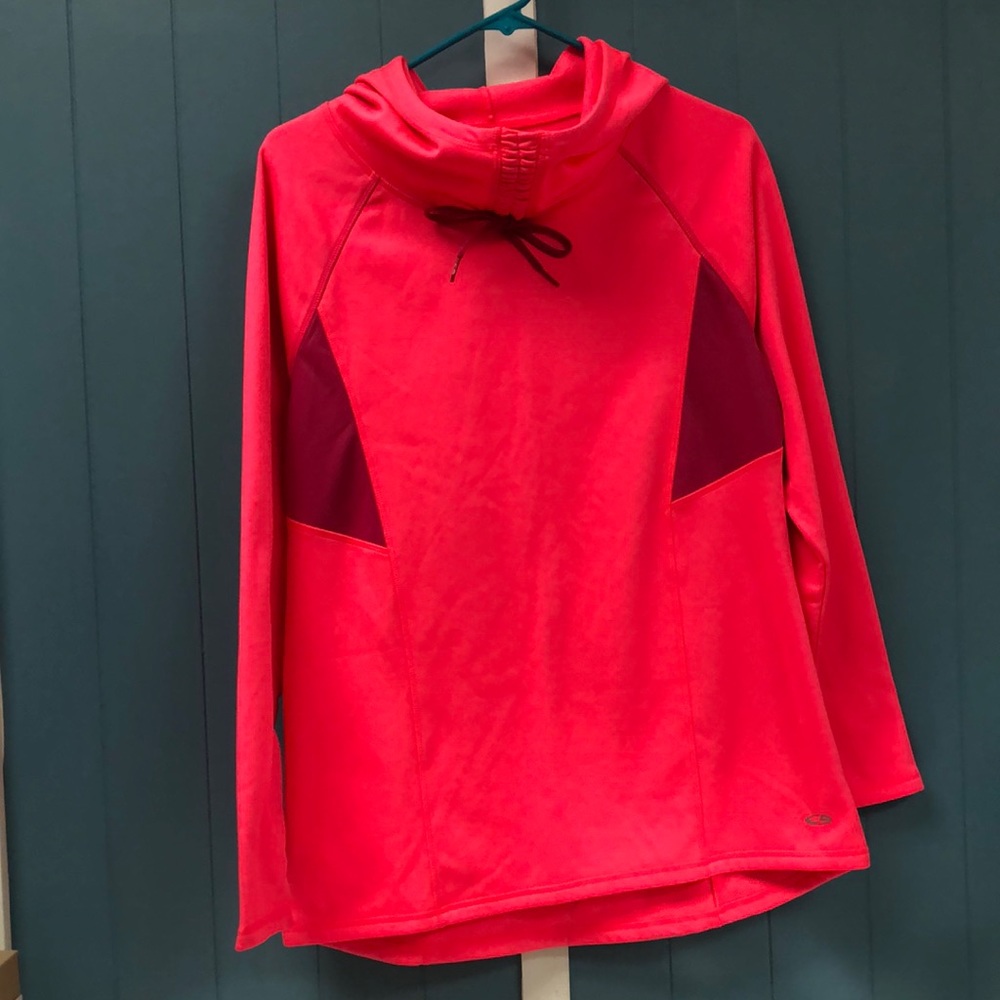C9 By Champion neon pink pullover cowl necklace hoodie sweatshirt women’s size L